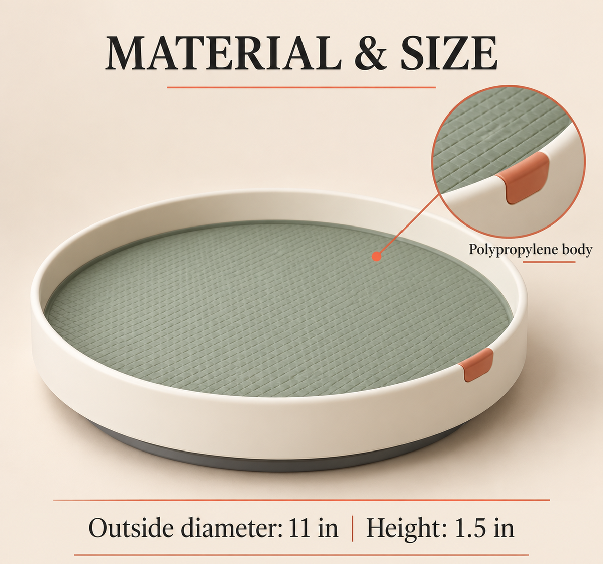 Pantrivelle OrbitTray 11-Inch Rotating Organizer Tray