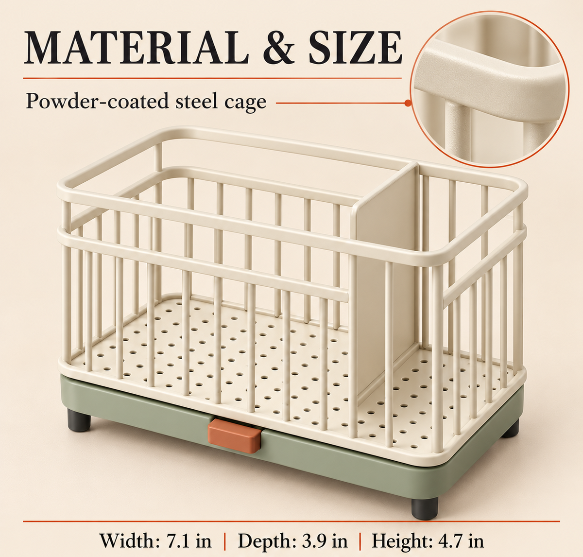 Pantrivelle SinkNest Sink Caddy with Removable Drip Tray