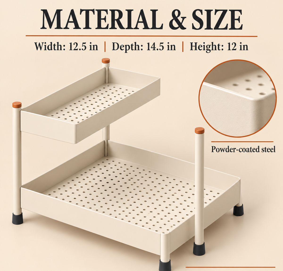 Pantrivelle UnderEase Two-Tier Under-Sink Organizer