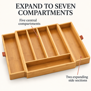 Pantrivelle DrawerNest Expandable Bamboo Cutlery Tray