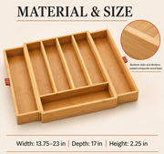 Pantrivelle DrawerNest Expandable Bamboo Cutlery Tray