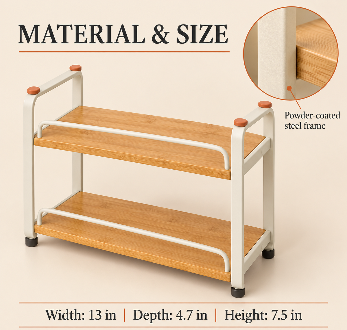 Pantrivelle SpiceStep Two-Tier Countertop Spice Rack