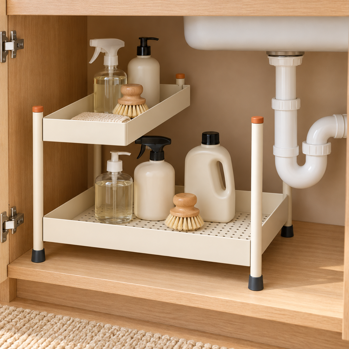 Pantrivelle UnderEase Two-Tier Under-Sink Organizer